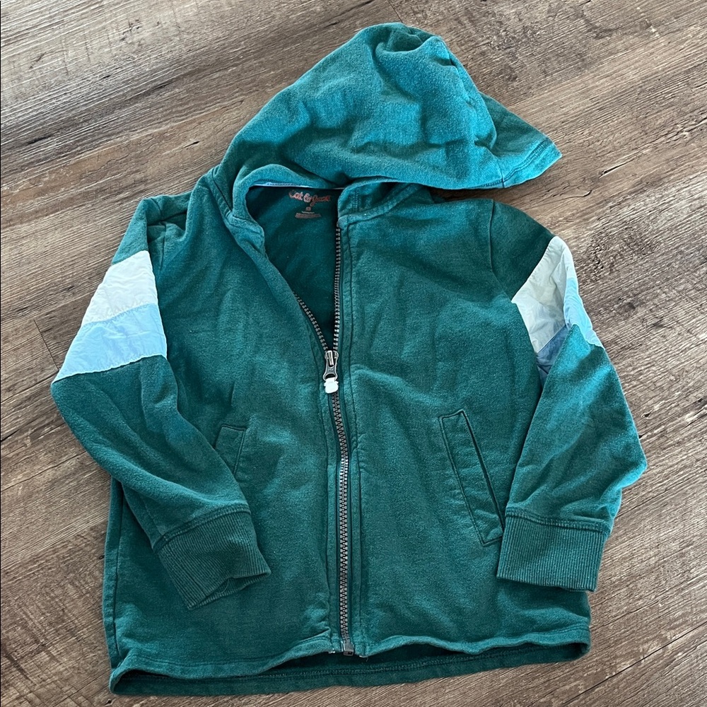 Cat & Jack Teal Hoodie with Color Block Sleeves